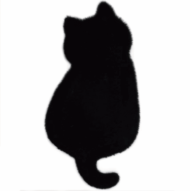 검은 고양이 귀여운 발매트 인테리어 러그